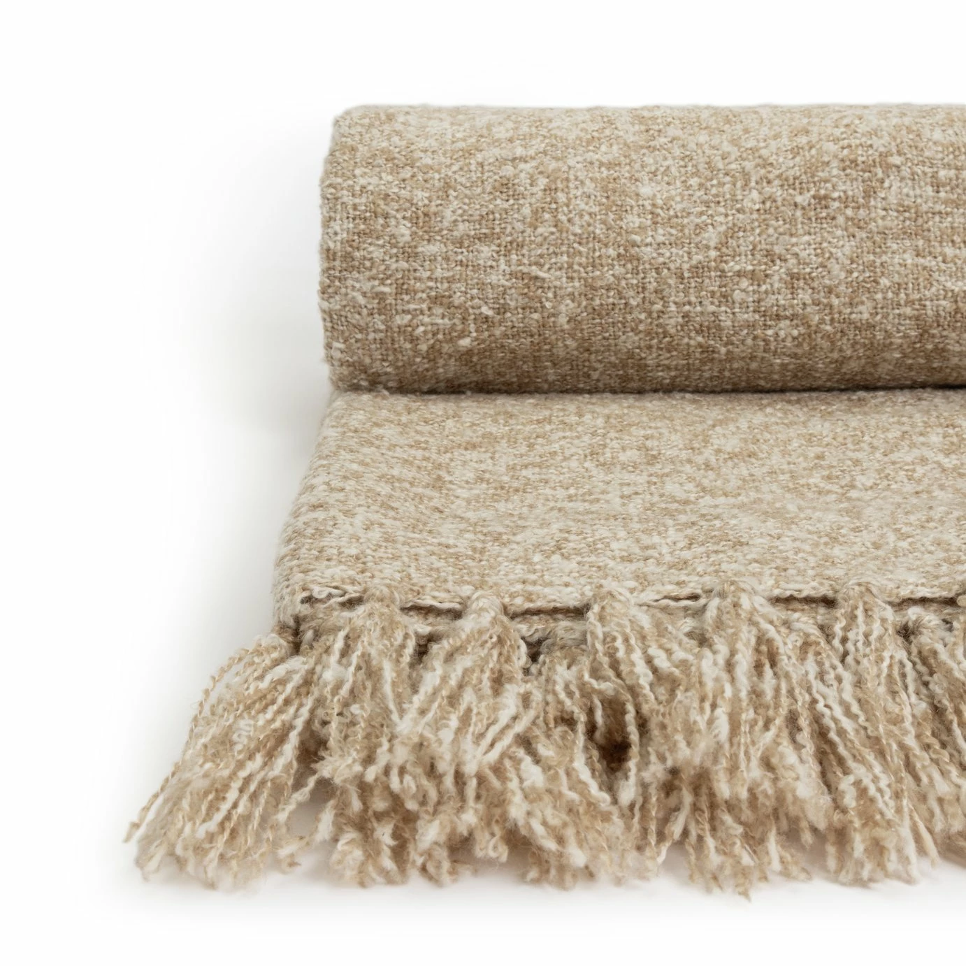Habitat Boucle Throw - Neutral -125x150cm 4 Habitat Boucle Throw - Neutral -125x150cm - Image 4