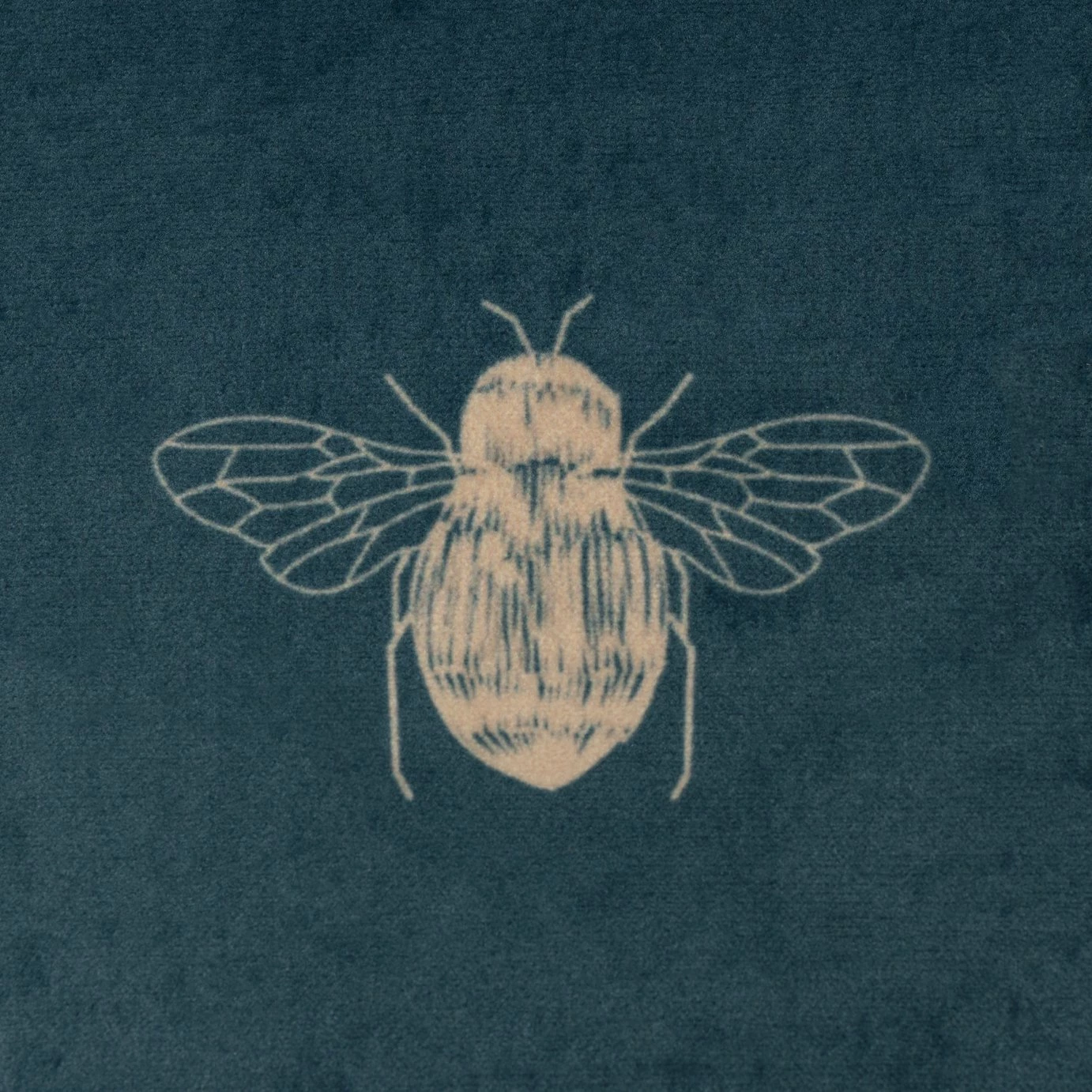 Habitat Gold Bee Printed Cushion - Teal - 43x43cm 3 Habitat Gold Bee Printed Cushion - Teal - 43x43cm - Image 3