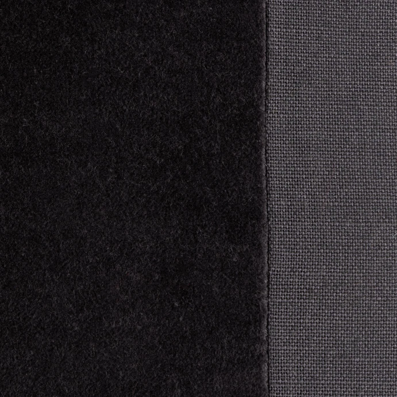 Habitat Velvet Panel Cushion - Grey & Black - 50x50cm 3 Habitat Velvet Panel Cushion - Grey & Black - 50x50cm - Image 3