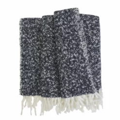 Habitat Faux Textured Mohair Throw - Navy - 125x150cm