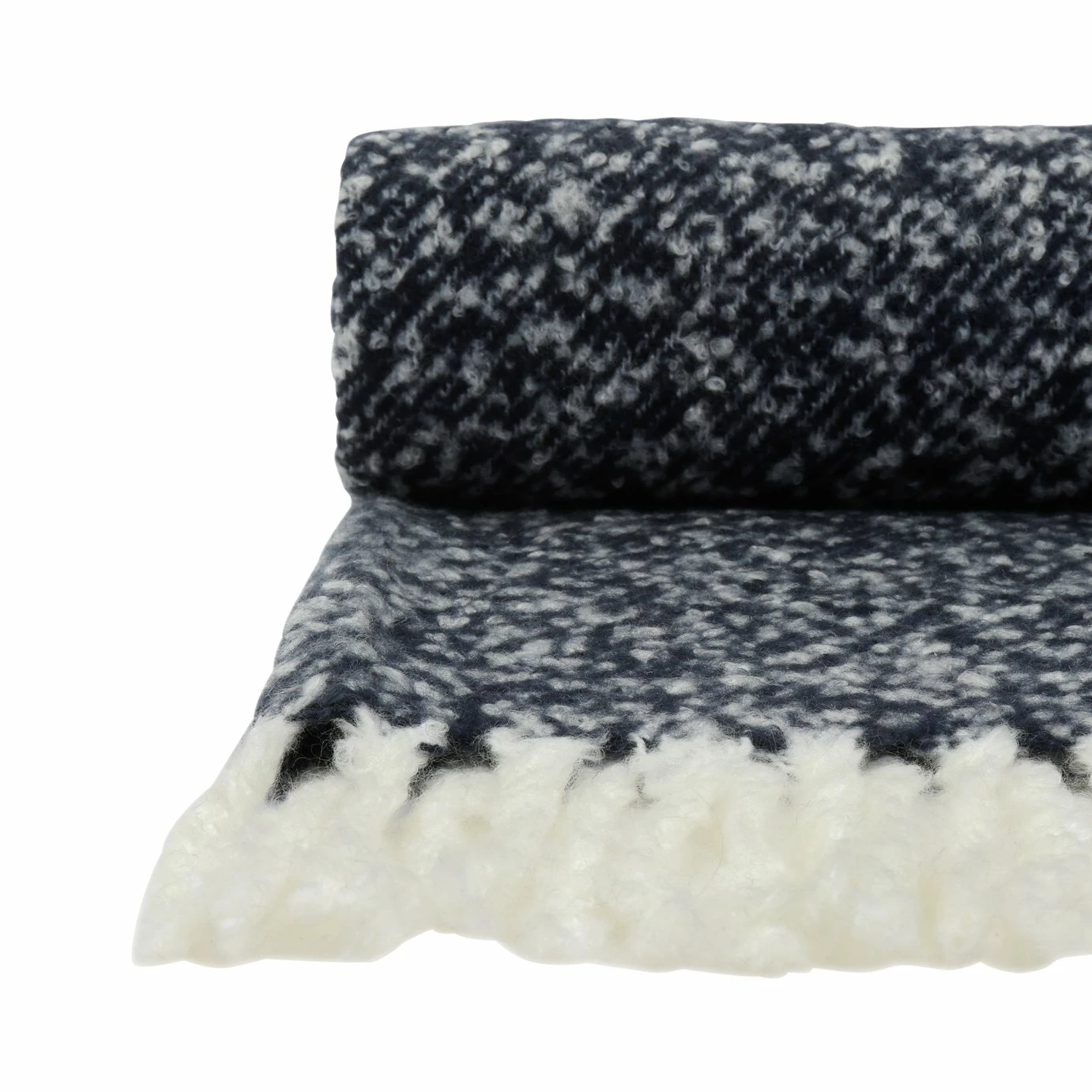 Habitat Faux Textured Mohair Throw - Navy - 125x150cm 4 Habitat Faux Textured Mohair Throw - Navy - 125x150cm - Image 4