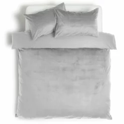 Habitat Plain Velvet Silver Bedding Set - Double 8 Habitat Plain Velvet Silver Bedding Set - Double -Habitat Sales Store 2159162 R Z002A