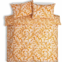 Habitat Cotton Linear Leaf Print Yellow Bedding Set- Single -Habitat Sales Store 2208972 R Z002A