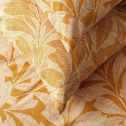 Habitat Cotton Linear Leaf Print Yellow Bedding Set- Single -Habitat Sales Store 2208972 R Z002C