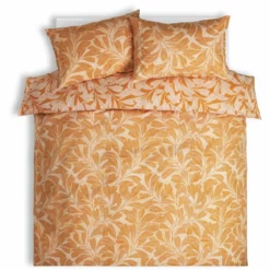 Habitat Cotton Linear Leaf Print Yellow Bedding Set- Single -Habitat Sales Store 2208972 R Z003A