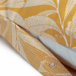 Habitat Cotton Linear Leaf Print Yellow Bedding Set- Single -Habitat Sales Store 2208972 R Z004A