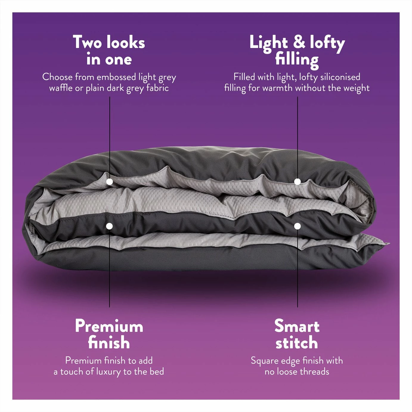 Slumberdown Coverless Comfort 10.5 Tog Duvet - Single 3 Slumberdown Coverless Comfort 10.5 Tog Duvet - Single - Image 3