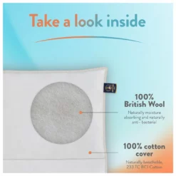 Slumberdown Wonderful Wool Medium Weight Duvet - Single -Habitat Sales Store 2255097 R Z005A