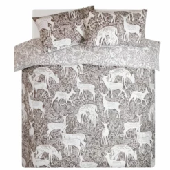 Habitat Brushed Cotton Deer Print Grey Bedding Set - Single 9 Habitat Brushed Cotton Deer Print Grey Bedding Set - Single -Habitat Sales Store 2729107 R Z002A