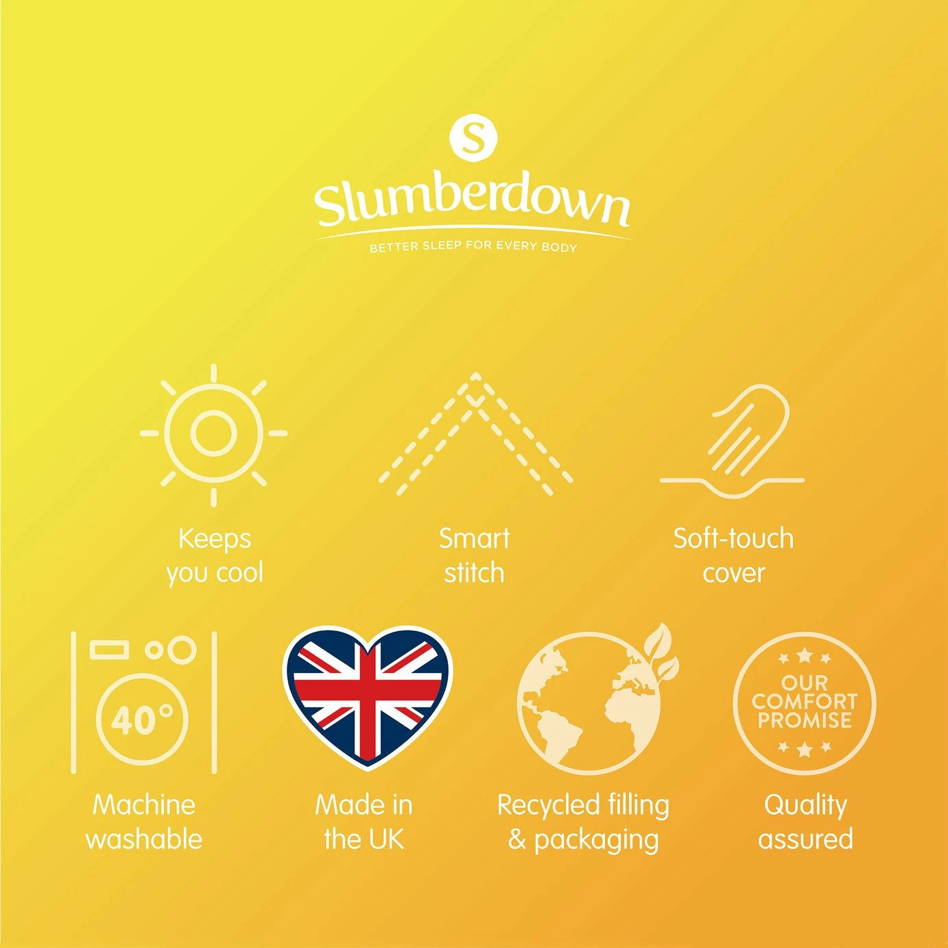 Slumberdown Summer Non Allergic 4.5 Tog Duvet - Single 12 Slumberdown Summer Non Allergic 4.5 Tog Duvet - Single - Image 12