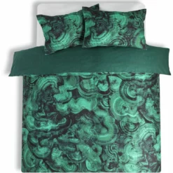 Habitat Cotton Malachite Print Green Bedding Set - Double -Habitat Sales Store 2919993 R Z002A