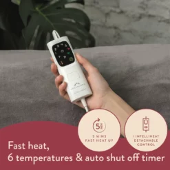 Dreamland Snuggle Up Heated Grey Throw - Large -Habitat Sales Store 2990606 R Z004A