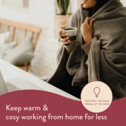 Dreamland Snuggle Up Heated Grey Throw - Large -Habitat Sales Store 2990606 R Z010A