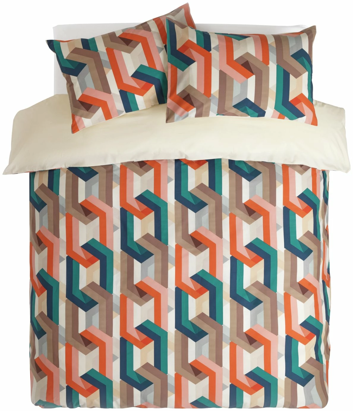 Habitat Cotton Chain Print Multicolor Bedding Set - Single 3 Habitat Cotton Chain Print Multicolor Bedding Set - Single - Image 3