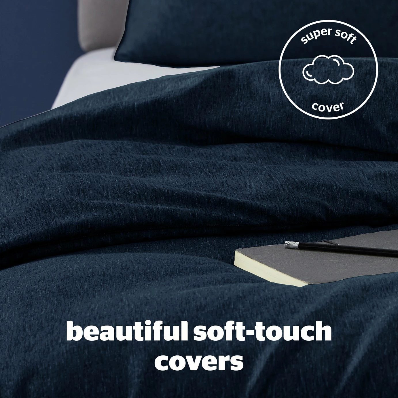 Silentnight Coverless 10.5Tog Navy Duvet &Pillowcase- Single 4 Silentnight Coverless 10.5Tog Navy Duvet &Pillowcase- Single - Image 4