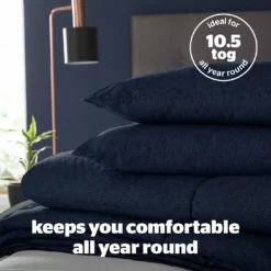 Silentnight Coverless 10.5Tog Navy Duvet &Pillowcase- Single 15 Silentnight Coverless 10.5Tog Navy Duvet &Pillowcase- Single -Habitat Sales Store 3032257 R Z006A