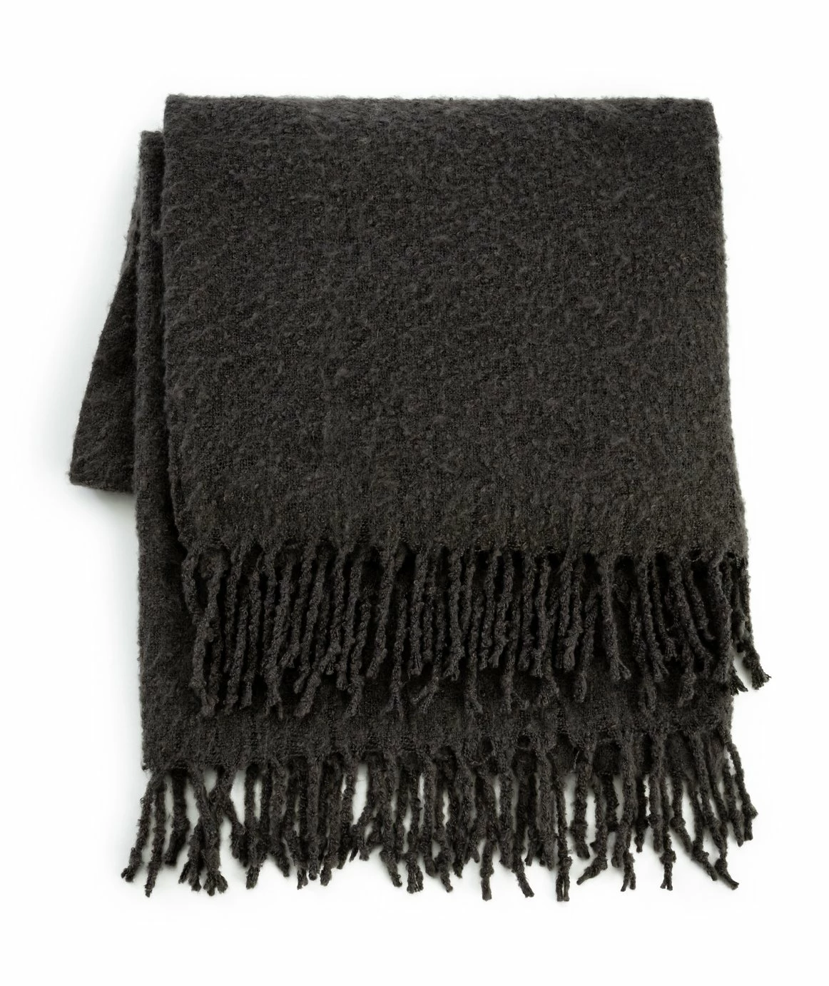 Habitat Faux Mohair Throw - Charcoal - 125X150cm 1 Habitat Faux Mohair Throw - Charcoal - 125X150cm