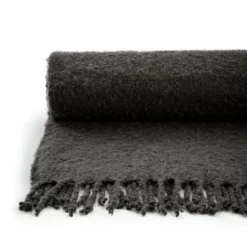 Habitat Faux Mohair Throw - Charcoal - 125X150cm 8 Habitat Faux Mohair Throw - Charcoal - 125X150cm -Habitat Sales Store 3037238 R Z002A