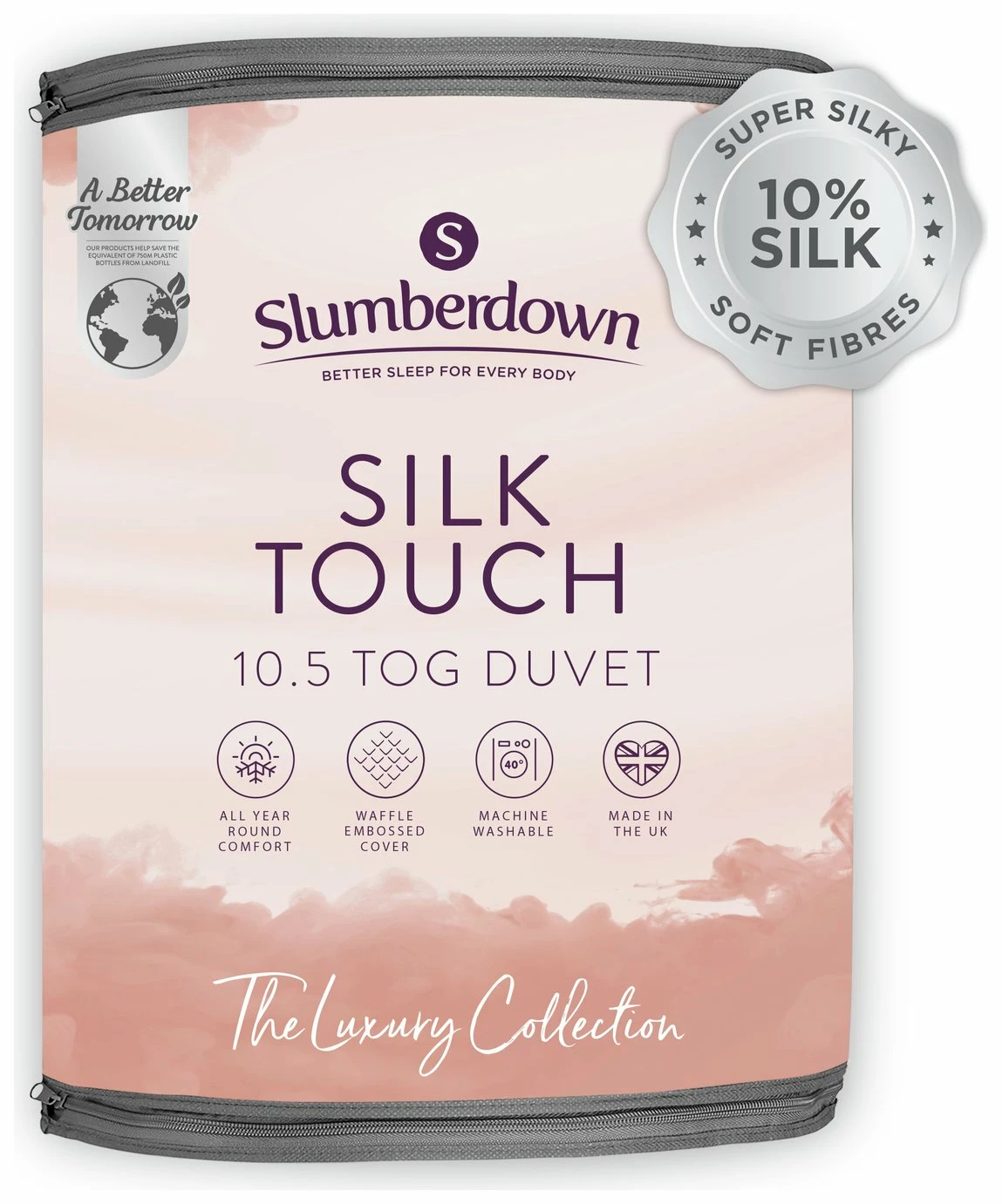 Slumberdown Silk Touch 10.5 Tog Duvet - Single 1 Slumberdown Silk Touch 10.5 Tog Duvet - Single