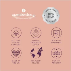 Slumberdown Silk Touch 10.5 Tog Duvet - Single 24 Slumberdown Silk Touch 10.5 Tog Duvet - Single -Habitat Sales Store 3038701 R Z014A