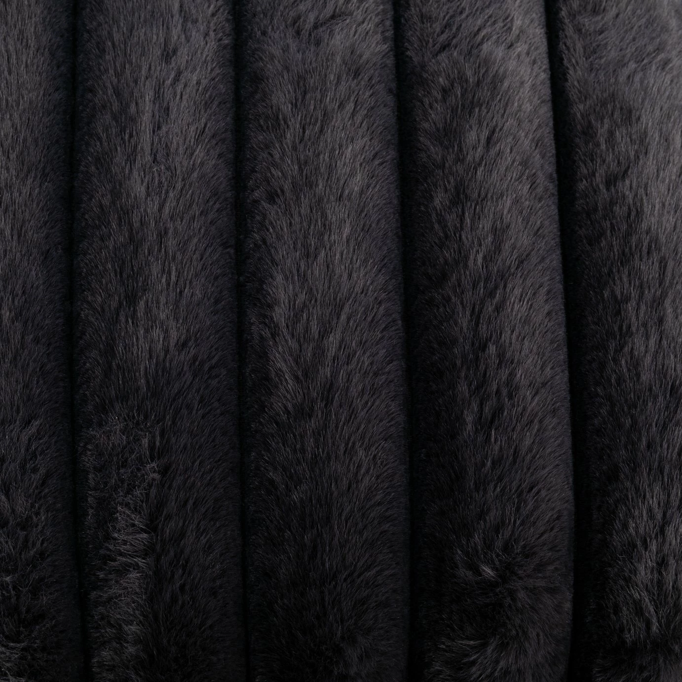 Habitat Ribbed Faux Fur Cushion - Charcoal - 50X50cm 3 Habitat Ribbed Faux Fur Cushion - Charcoal - 50X50cm - Image 3