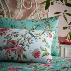 Furn Vintage Chinoiserie Floral Green Bedding Set - Single -Habitat Sales Store 3066498 R Z003A