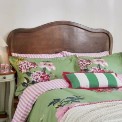 Joules Cotton Pheasant Floral Green Bedding Set - Single