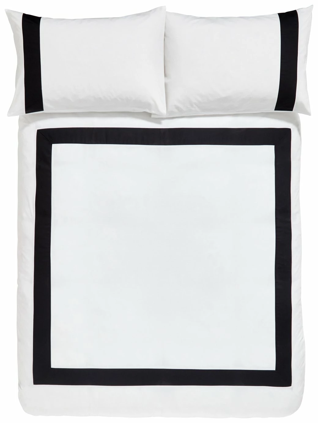 Bianca Cotton 180 TC Tailored Black Bedding Set - Double 2 Bianca Cotton 180 TC Tailored Black Bedding Set - Double - Image 2