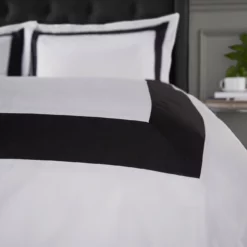 Bianca Cotton 180 TC Tailored Black Bedding Set - Double 7 Bianca Cotton 180 TC Tailored Black Bedding Set - Double -Habitat Sales Store 3080292 R Z004A