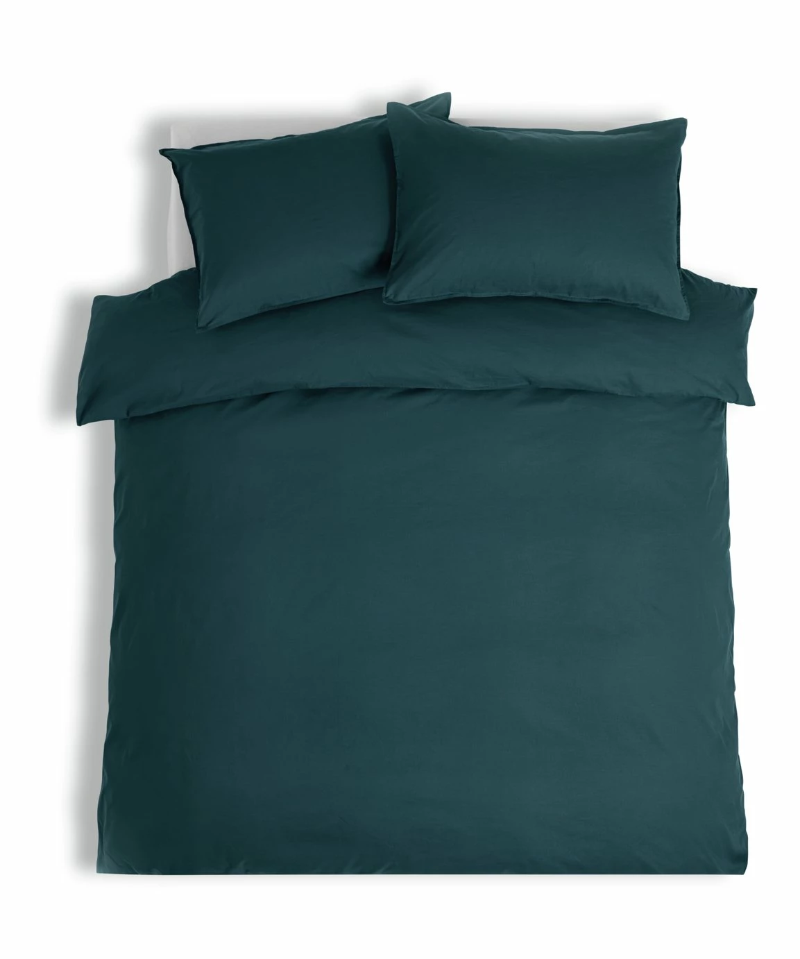Habitat Linen Look Cotton Plain Teal Bedding Set - Single 3 Habitat Linen Look Cotton Plain Teal Bedding Set - Single - Image 3