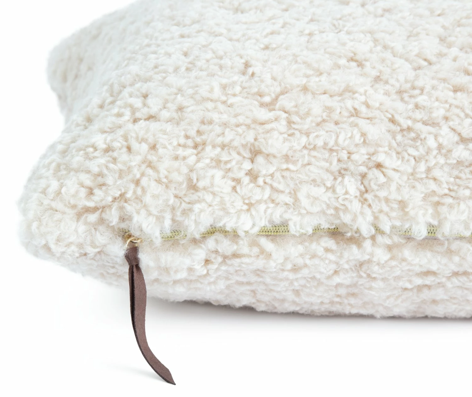 Habitat Faux Shearling Cushion - Oatmeal - 60X40cm 5 Habitat Faux Shearling Cushion - Oatmeal - 60X40cm - Image 5