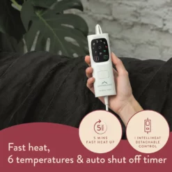 Dreamland Snuggle Up Black Heated Throw - Large 12 Dreamland Snuggle Up Black Heated Throw - Large -Habitat Sales Store 3243699 R Z014A