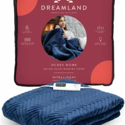 Dreamland Deluxe Velvet Royal Blue Heated Throw - Large -Habitat Sales Store 3340901 R Z002A