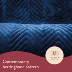 Dreamland Deluxe Velvet Royal Blue Heated Throw - Large -Habitat Sales Store 3340901 R Z005A 1