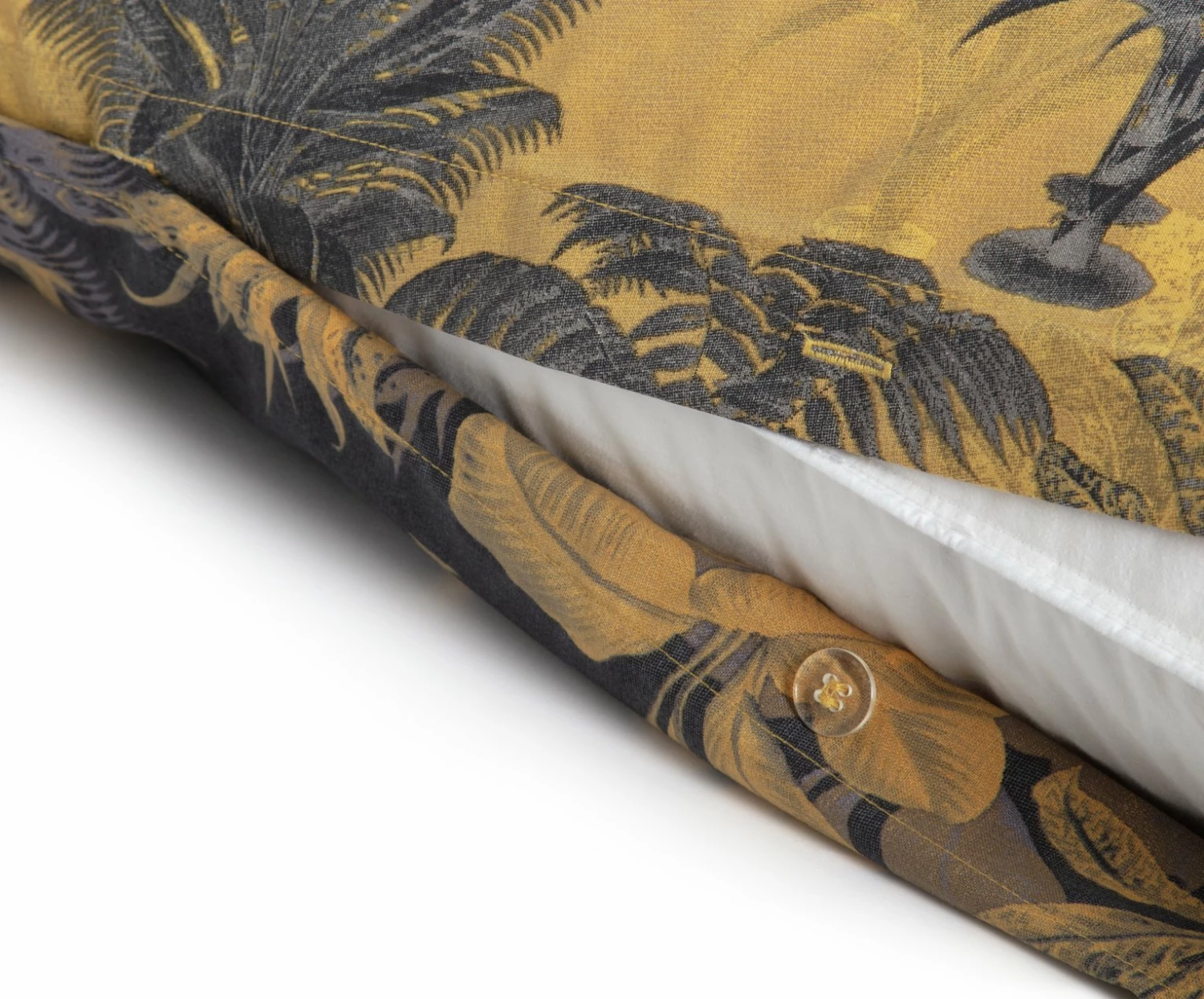 Habitat Palm Floral Print Mustard Bedding Set - Single 6 Habitat Palm Floral Print Mustard Bedding Set - Single - Image 6