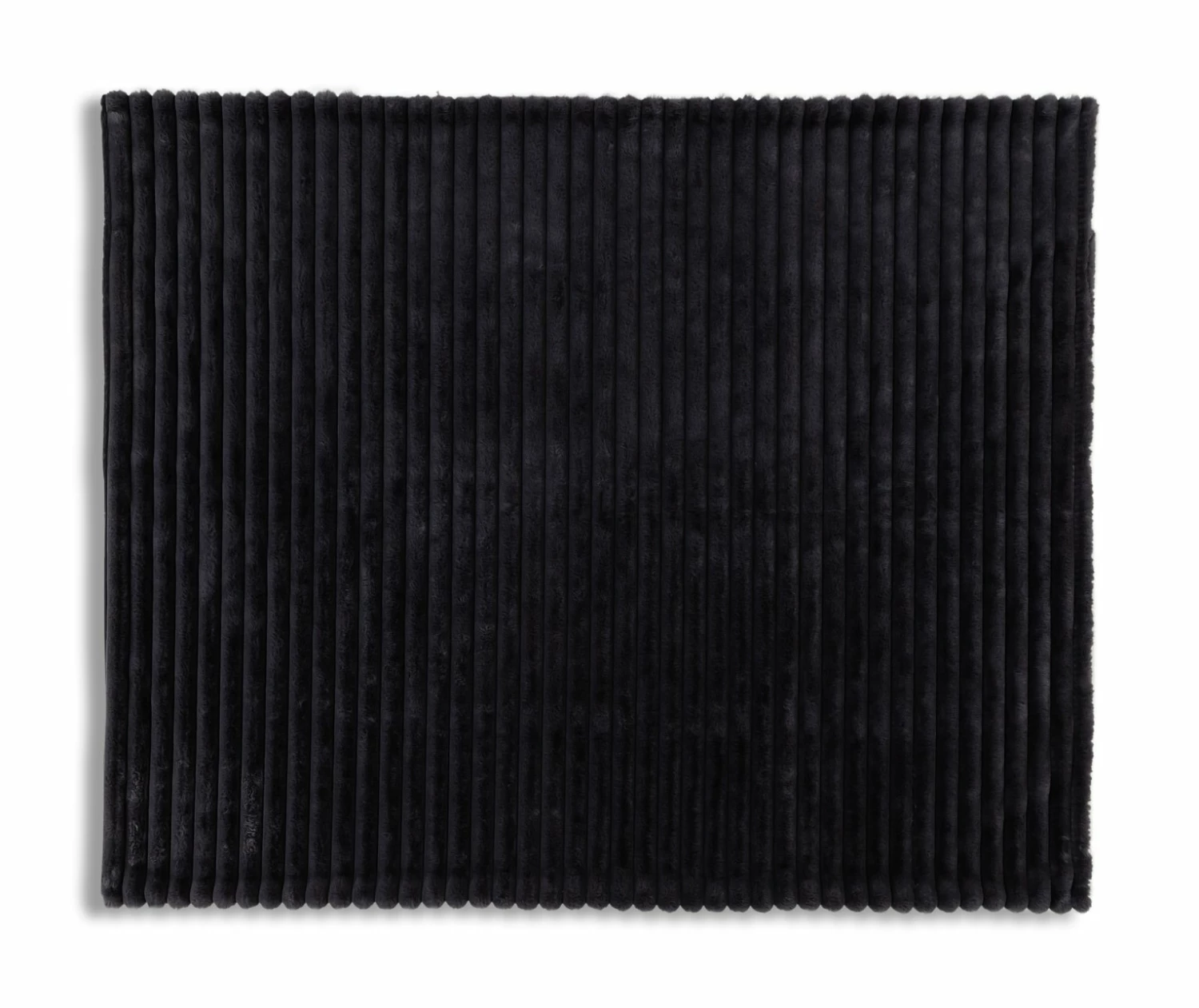 Habitat Ribbed Faux Fur Throw - Charcoal - 125X150cm 6 Habitat Ribbed Faux Fur Throw - Charcoal - 125X150cm - Image 6