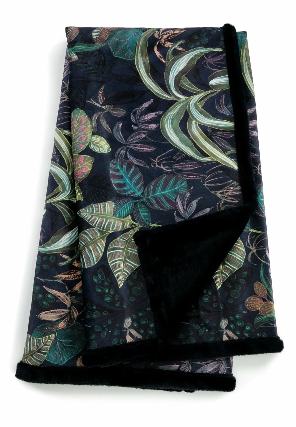 Habitat Botanical Faux Fur Throw - Multi - 125x150cm 1 Habitat Botanical Faux Fur Throw - Multi - 125x150cm