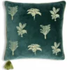 Habitat Embroidered Palm Cushion - Green -43X43cm