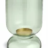 Habitat Medium Glass Hurricane Lantern - Green