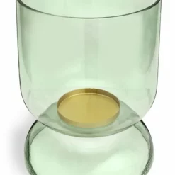 Habitat Medium Glass Hurricane Lantern - Green -Habitat Sales Store 4090865 R Z002A