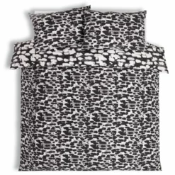 Habitat Cotton Bark Print Black & Grey Bedding Set - Double -Habitat Sales Store 4095798 R Z003A