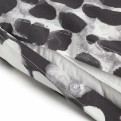 Habitat Cotton Bark Print Black & Grey Bedding Set - Double -Habitat Sales Store 4095798 R Z004A