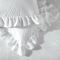 Habitat Cotton 180TC Leaf Matelasse White Bedding - Double -Habitat Sales Store 4096429 R Z004C