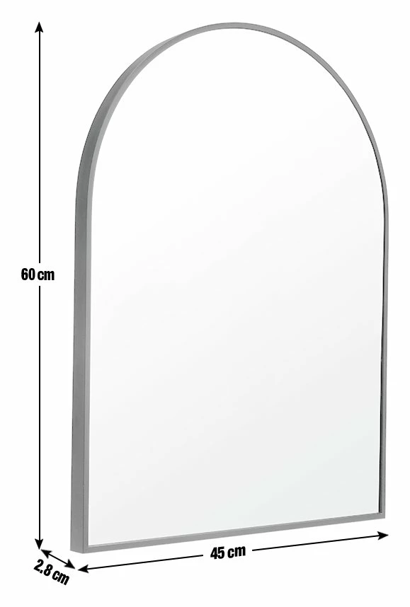 Habitat Arch Metal Wall Mirror - Black - 45x60cm 3 Habitat Arch Metal Wall Mirror - Black - 45x60cm - Image 3