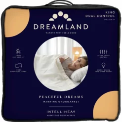 Dreamland Ivory Supersoft Dual Control Overblanket-King