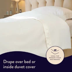 Dreamland Ivory Supersoft Dual Control Overblanket-King -Habitat Sales Store 4463973 R Z006A