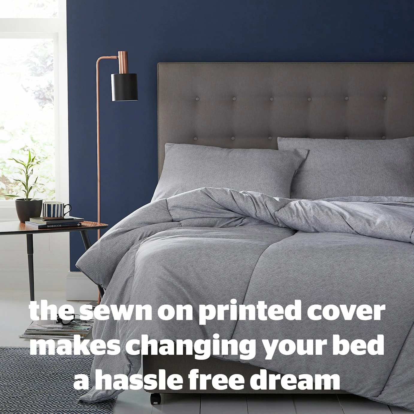 Silentnight Coverless 10.5Tog Grey Duvet & Pillowcase-Single 2 Silentnight Coverless 10.5Tog Grey Duvet & Pillowcase-Single - Image 2