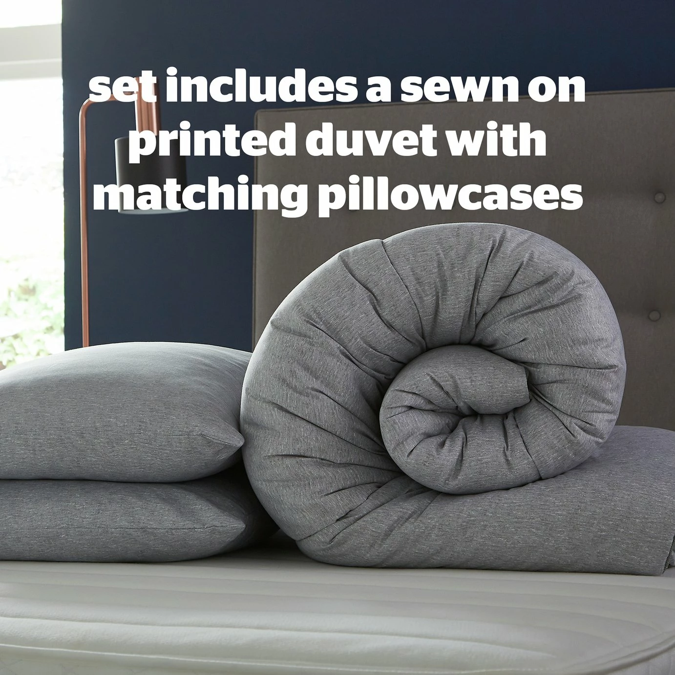 Silentnight Coverless 10.5Tog Grey Duvet & Pillowcase-Single 3 Silentnight Coverless 10.5Tog Grey Duvet & Pillowcase-Single - Image 3