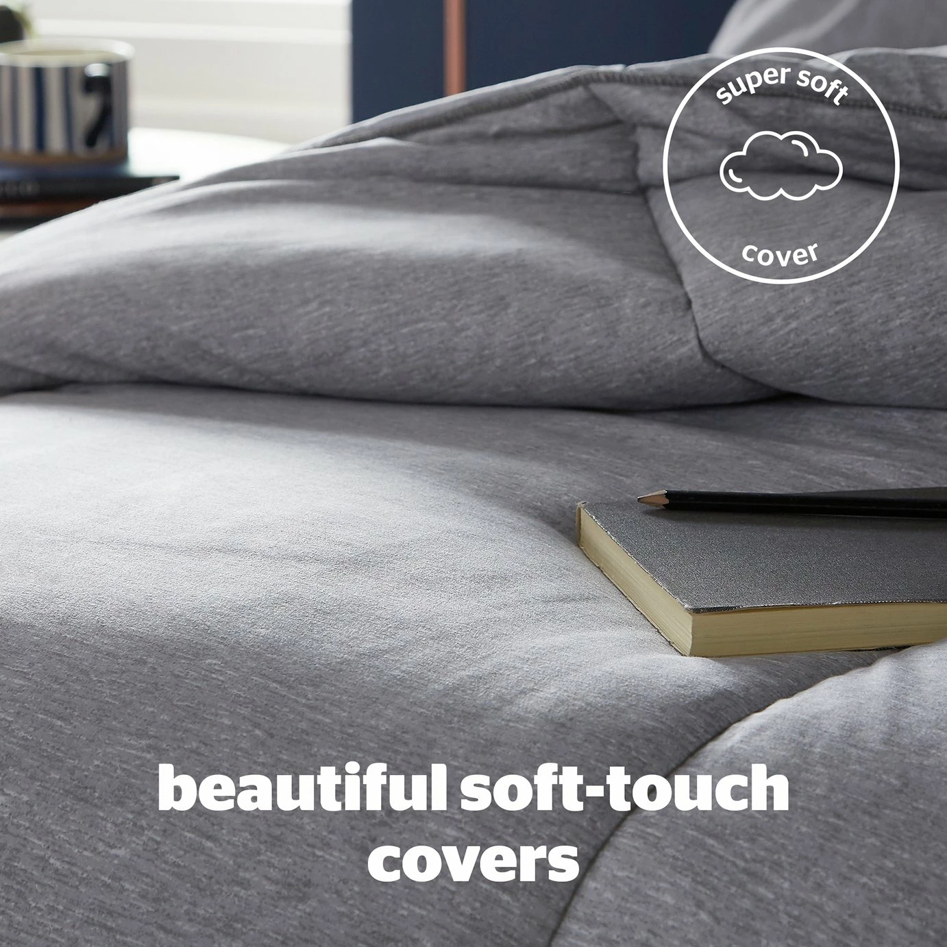 Silentnight Coverless 10.5Tog Grey Duvet & Pillowcase-Single 4 Silentnight Coverless 10.5Tog Grey Duvet & Pillowcase-Single - Image 4