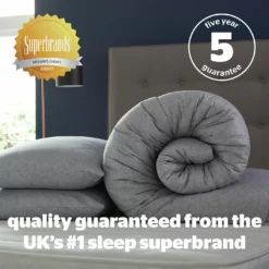 Silentnight Coverless 10.5Tog Grey Duvet & Pillowcase-Single 18 Silentnight Coverless 10.5Tog Grey Duvet & Pillowcase-Single -Habitat Sales Store 4468624 R Z009A